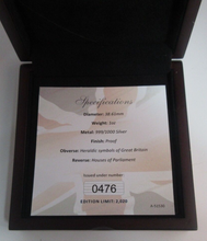 Load image into Gallery viewer, 2020 Brexit Houses of Parliament Fine Silver Proof Medal Box&amp;COA
