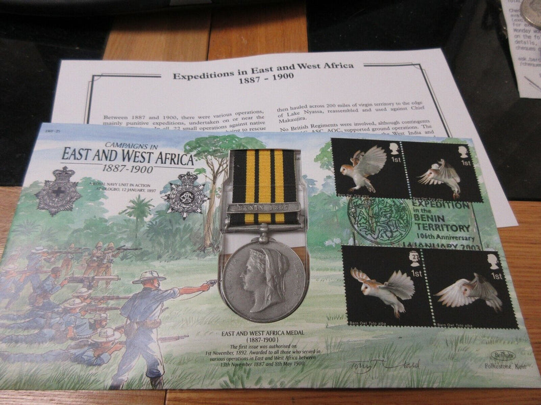 British War Medal Covers from 1700 - 2000 PMC  Benham with Information sheet ML
