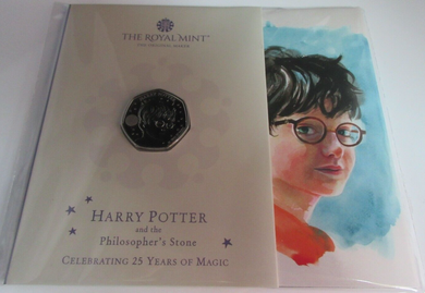 2022 HARRY POTTER & THE PHILOSOPHERS STONE BU 50P IN SEALED ROYAL MINT PACK