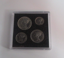 Load image into Gallery viewer, 1841 Maundy Money Queen Victoria 1d - 4d 4 UK Coin Set In Quadrum Box EF - Unc
