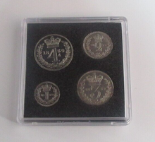 Load image into Gallery viewer, 1839 Maundy Money Queen Victoria 1d - 4d 4 UK Coin Set In Quadrum Box EF - Unc
