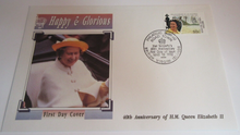 Load image into Gallery viewer, QUEEN ELIZABETH II HAPPY &amp; GLORIOUS 40th ANNIVERS 4 FIRST DAY COVERS - BVI
