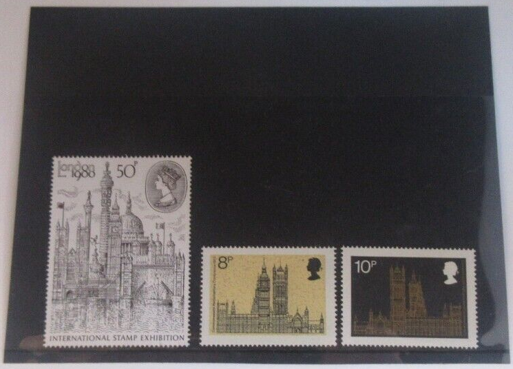 London International Stamp Exhibition 1980 50p UK Decimal 3 Stamp Set MNH