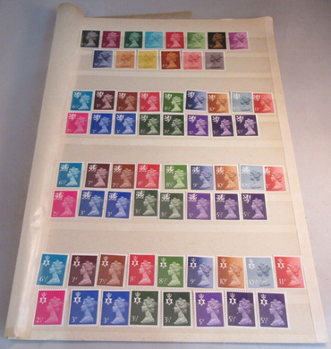 REGIONAL DEFINITIVE STAMPS 1971 ENG WALES SCOT & NI MNH WITH ALBUM PAGE