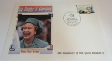 Load image into Gallery viewer, QUEEN ELIZABETH II HAPPY &amp; GLORIOUS 40th ANNIVERS 4 FIRST DAY COVERS - GAMBIA
