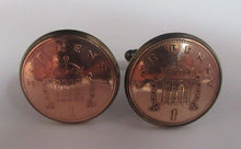 Load image into Gallery viewer, Queen Elizabeth 1 Penny Domed Cufflinks Coin Crafts gifts Birthdays &amp; Christmas

