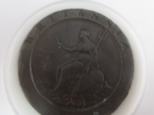 Load image into Gallery viewer, Cartwheel 2 Penny King George III 1797 VF- EF Britannia Royal Mint Coin +Capsule
