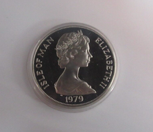 Load image into Gallery viewer, 1979 Manx Coinage Tercentenary Silver Proof 1 Crown Coin Isle of Man Boxed + COA

