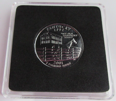 2001 UNITED STATES MINT STATE QUARTER DOLLAR KENTUCKY 1792 PLATINUM PLATED