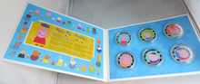 Load image into Gallery viewer, PEPPA PIG SILVER PLATED COMMEMORATIVE COLLECTION  IN PACK COMPLETE 6 MEDALS
