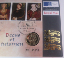 Load image into Gallery viewer, King Henry VIII &amp; his 6 Wives 1997 UK Royal Mint £1 Coin PNC Hever Castle
