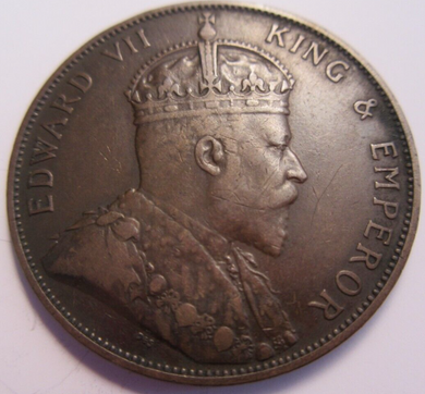 KING EDWARD VII STATES OF JERSEY ONE TWELFTH OF A SHILLING 1909 EF IN CLEAR FLIP