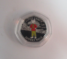Load image into Gallery viewer, 2020 Rupert Bear Silver Proof Coloured Isle of Man 50p Boxed &amp; COA
