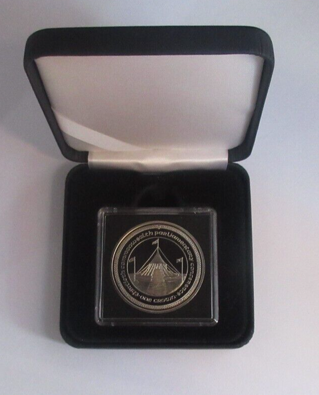 1984 Commonwealth Parliament Conference Proof-Like Isle of Man 1 Crown CoinBoxC1