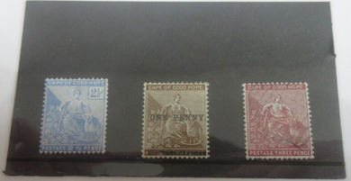 Cape of Good Hope South Africa 1893 1 Penny - 3 Pence 3 x Used Stamps