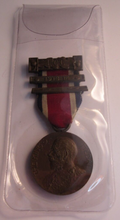 Load image into Gallery viewer, 1913-1914 THE KINGS MEDAL FOR LCC ATTENDANCE GOOD CONDUCT &amp; INDUSTRY WITH RIBBON
