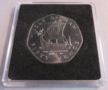 Load image into Gallery viewer, 1993 ISLE OF MAN MILLENNIUM OF TYNWALD ODIN&#39;S RAVEN BUNC 50P COIN BOX &amp; COA
