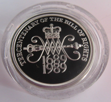 Load image into Gallery viewer, 1989 TERCENTENARY OF THE BILL &amp; CLAIM OF RIGHT SILVER PROOF 2 COIN SET BOX &amp; COA
