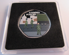Load image into Gallery viewer, 2020 THANK YOU KEYWORKERS SAMOA HALF DOLLAR COIN BOX &amp; COA - ARMED FORCES
