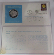 Load image into Gallery viewer, 1976 Human Settlements First Edition United Nations Silver Proof Medal
