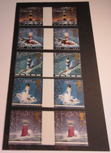 Load image into Gallery viewer, 1998 LIGHTHOUSES DECIMAL STAMPS GUTTER PAIRS MNH IN STAMP HOLDER
