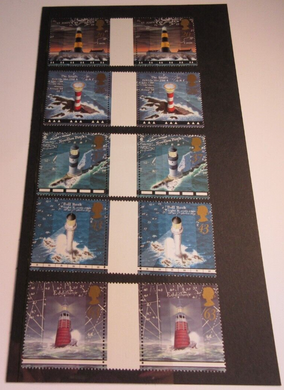 1998 LIGHTHOUSES DECIMAL STAMPS GUTTER PAIRS MNH IN STAMP HOLDER