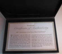 Load image into Gallery viewer, 2020 Penny Black 180th Anniv Datestamp Victoria Bronze Penny 1892 1p Boxed/COA
