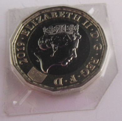 2019 QUEEN ELIZABETH II BUNC ONE POUND £1 COIN IN CLEAR PROTECTIVE FLIP