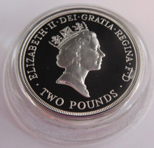 Load image into Gallery viewer, 1989 TERCENTENARY OF THE BILL &amp; CLAIM OF RIGHT SILVER PROOF 2 COIN SET BOX &amp; COA
