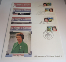 Load image into Gallery viewer, QUEEN ELIZABETH II HAPPY &amp; GLORIOUS 40th ANNIVER 4 FIRST DAY COVERS - MALDIVES
