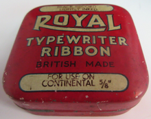 Load image into Gallery viewer, ROYAL TYPEWRITER RIBBON VINTAGE TIN
