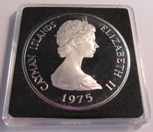 Load image into Gallery viewer, 1975 CAYMAN ISLANDS BLUE HERON HIGH GRADE SILVER PROOF $2 COIN ULTRA CAMEO BOXED
