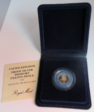 Load image into Gallery viewer, 1982 SILVER PROOF PIEDFORT 20p TWENTY PENCE COIN WITH CASE &amp; COA
