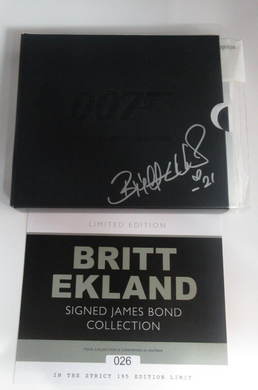 2021 James Bond 007 Signed By Bond Girl Brit Ekland UK 3 x £5 Coin Pack Set
