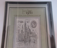 Load image into Gallery viewer, Britain&#39; First Miniature Sheets London Stamp Exhibition 1980 50p Stamp MNH
