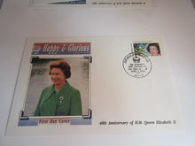 Load image into Gallery viewer, QUEEN ELIZABETH II HAPPY &amp; GLORIOUS 40th ANNIVER 4 FIRST DAY COVERS - MALDIVES
