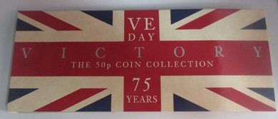 2020 Victory VE Day 75th Anniversary BUnc Isle of Man 7 x 50p Pence Coin in Pack