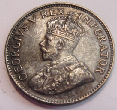 KING GEORGE V 3d .800 SILVER AUNC 1932 THREE PENCE COIN STUNNING TONE IN FLIP