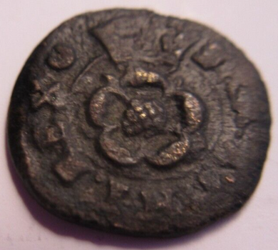 CHARLES I 1625-1649 COPPER ROSE FARTHING IN PROTECTIVE CLEAR FLIP