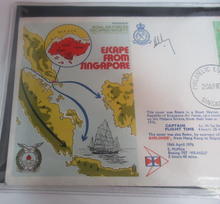 Load image into Gallery viewer, Escape from Singapore Royal Air Forces Escaping Society Stamp Cover Lt. Downey
