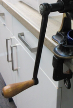 Load image into Gallery viewer, VINTAGE SPONG &amp; CO COFFEE GRINDER NUMBER 4 CIRCA 1900 IN WORKING ORDER CAST IRON
