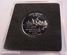 Load image into Gallery viewer, 1999 UNITED STATES MINT STATE QUARTER DOLLAR NEW JERSEY 1787 PLATED IN PLATINUM
