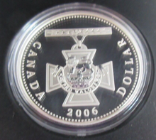 Load image into Gallery viewer, 2006 ROYAL CANADIAN MINT PROOF SILVER DOLLAR &amp; COA IN CASE WITH OUTER COVER
