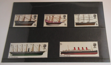 Load image into Gallery viewer, 1969 FAMOUS SHIPS STAMP COLLECTION 5 X STAMPS MNH IN CLEAR FRONTED STAMP HOLDER
