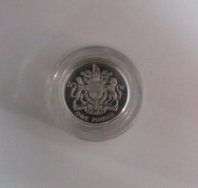 Load image into Gallery viewer, 1993 Royal Arms Silver Proof Piedfort UK Royal Mint £1 Coin Boxed With COA
