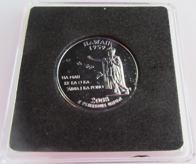 2008 UNITED STATES MINT STATE QUARTER DOLLAR HAWAII 1959 PLATINUM PLATED