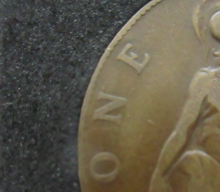 Load image into Gallery viewer, 1909 Edward VII 1p Penny Rare With Raised Dot after N in &#39;ONE&#39; Boxed
