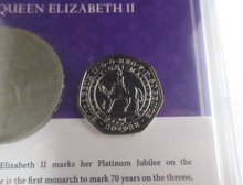 Load image into Gallery viewer, 2022 Platinum Jubilee Queen Elizabeth II 1953 Crown &amp; 50p UK Royal Mint Coins
