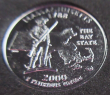 Load image into Gallery viewer, 2000 UNITED STATES MINT STATE QUARTER DOLLAR MASSACHUSETTS 1788 PLATINUM PLATED
