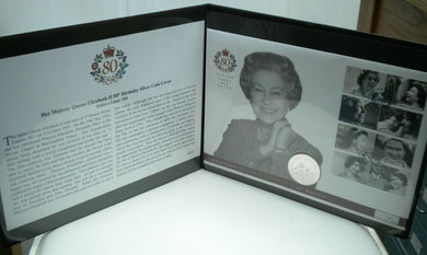 1926-2006  HM QUEEN ELIZABETH II 80TH BIRTHDAY SILVER PROOF £5 COIN, PNC COA
